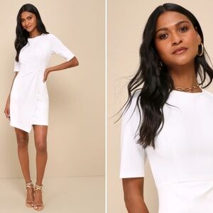 LULUS Bridal Bachelorette Engagement Bridal Shower Modest Chic Mini